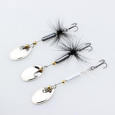 China Spinner High Quality 3.5g Zinc Alloy Bait Fishing Lure With Feather for sale