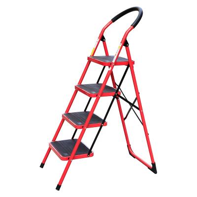 China Steel Folding Ladders 4 Steps Household Ladder , Home Use Folding Attic Ladder for sale