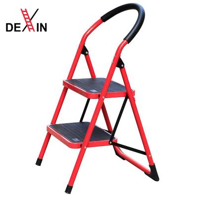 China Folding Ladders 2 Steps Household Ladder Steel Step Stairs for sale