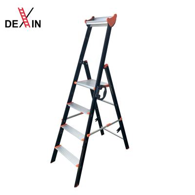 China DX-9200 Series3 Folding Ladders, 4 Step Ladder Safety Extension Professional Aluminum Portable Folding Ladders with Tool Tray for sale