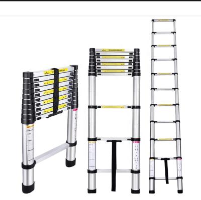 China 10.5 Ft Aluminum Alloy Telescopic Folding Ladders Lightweight Extendable Ladder Steps Safety For Roofing Business for sale