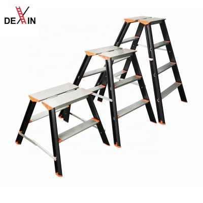 China Industrial Type 2x2 2x3 2x4 Steps, Safety Aluminum Profesional Folding Step Ladders Stools Signal Stools for sale