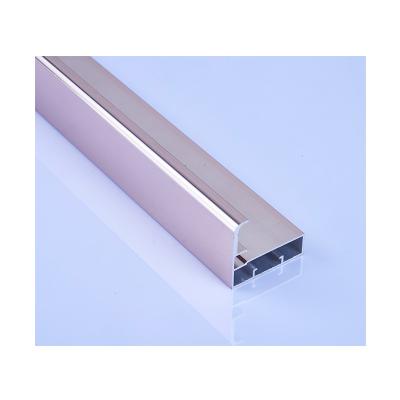 China Aluminum Handles For Home Decoration Powder Coating Aluminum Profile For Cabinet Furniture Edge Trim for sale