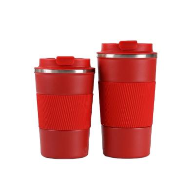 China Agriculture Stainless Steel Silicone Suction Mug Dripless Soft Coffee Milk Drinking Double Wall Vacuum Thermos Travel Mug Tumbler for sale