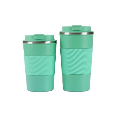 China Agriculture 350/500ML Double Wall Stainless Steel Tumbler Coffee Mug Travel Vacuum Insulated Coffee Mug With Silicone Sleeve for sale