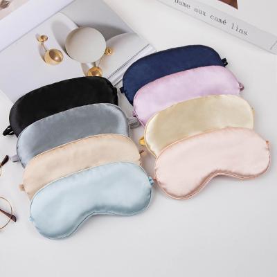 China Light Weight Hot-selling 100% Multi Colors Satin Shading Wrapping Strap Sleeping Eye Mask For Sleeping for sale