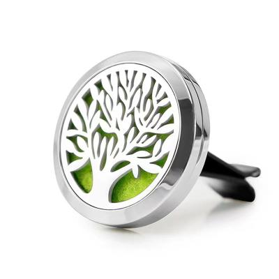 China Hot Selling Aromatherapy Car Holder Clip Essential Oil Diffuser Durable 2023 Car Vent Air Freshener Tree of Life for sale