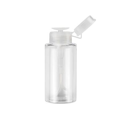 China 150ml PET Press Pump Plastic Liquid Dispenser Bottle Cosmetic Makeup Nail Polish Remover Bottle Toner Bottle for sale