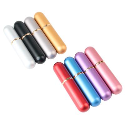 China 5ml Colorful Aluminum Metal Essential Oil Inhalers Tube Empty Aluminum Nasal Stick With Polymer Cotton Wicks for sale