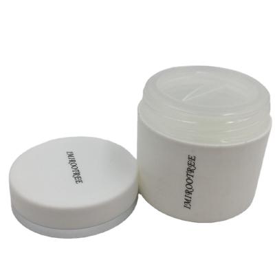 China Personal skin care packaging 100ml double plastic white wall pp cosmetic jar with screw cap dome lid for cream for sale