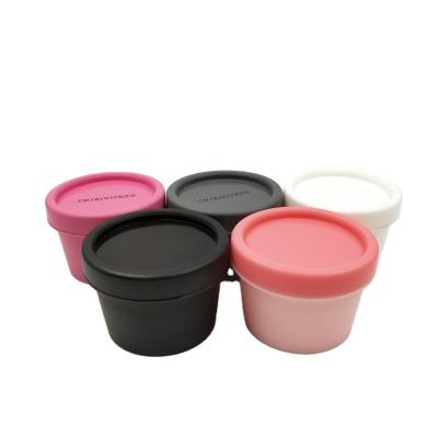 China Personal Skin Care Packaging 50ml 100ml 200ml Cosmetic Jar PP Bottle Colorful Plastic Cream Bucket Shape For Personal Care for sale