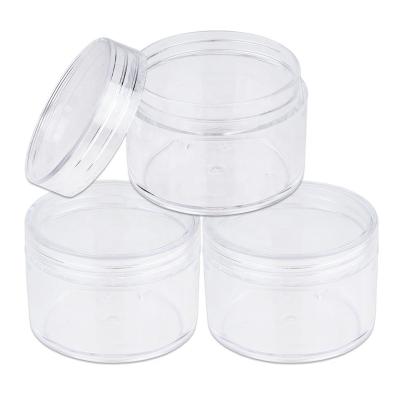 China Personal Skin Care Packaging 30ml Powder Jar Mini Container Clear Empty Cosmetic Packaging Eyeshadow Jar 30g With Screw Cap for sale