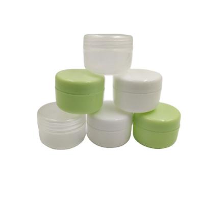 China Cosmetic Cream Jar 10g Mini Bottle Packaging Plastic Colored Empty Refillable Cream Jar Container For Eye Cream for sale