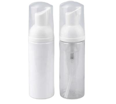 China 50ml Clear Plastic Foaming PET Soap Bottle Foamer Bottle 50ml Empty Plastic White Plastic Soap Foamer Pump Bottle for sale