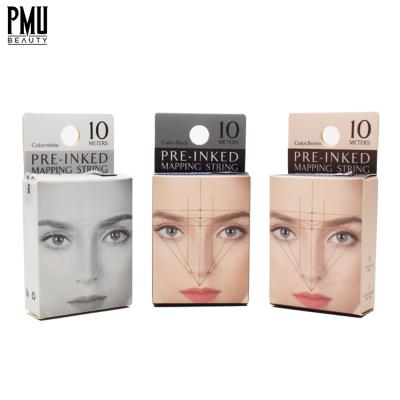 China PMbeauty Microblading Pre-Inked Tattoo PMU Easy String Tracing Eyebrow Marker Thread Tattoo Brows Head Tracing String for sale