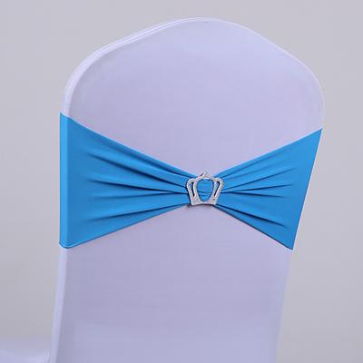 China Tear-Resistant Chair Sashes Bows for Wedding Reception- Universal Elastic Chair Cover Bands with Buckle Slider for Banquet for sale