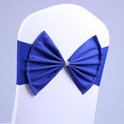 China Tear-Resistant Chair Sashes Bows for Wedding Reception- Universal Elastic Chair Cover Bands with Buckle Slider for Banquet for sale