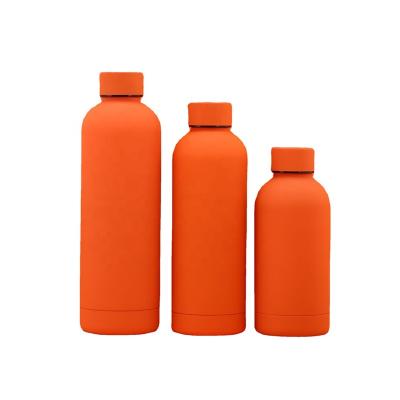 China Sustainable Tasse Copo Spray Rubber Painted Stainless Steel Sport Yoga Bottle Botellas De Agua Stainless Steel Sport Water Bottles for sale