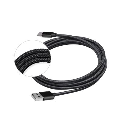 China Quick Charging Nylon-Braided Speed ​​USB Charging Black Color To Type C Charger Cord Compatible With Samsung Galzxy Note 9 8 Google Pixel 2 XL 3Ft for sale