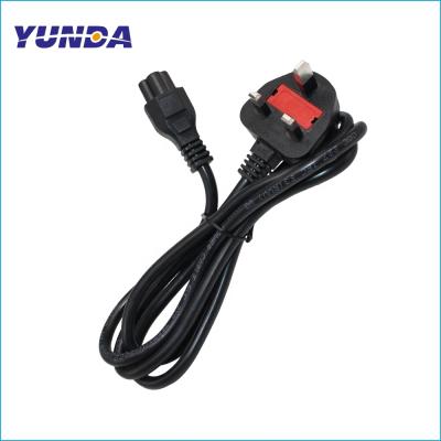 China Computer 4.95Ft UK Plug In Three Prong Figure-8 Power Cord - Non-Polarized European Power Cord With Standard Fused Plug Power Cables for sale