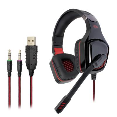 China Comfortable GT96 Gaming Headset, USB Jack Gaming Headset Cable Earbuds With Microphone Adjustable Noise Canceling Earphone For PC Laptop Computer for sale