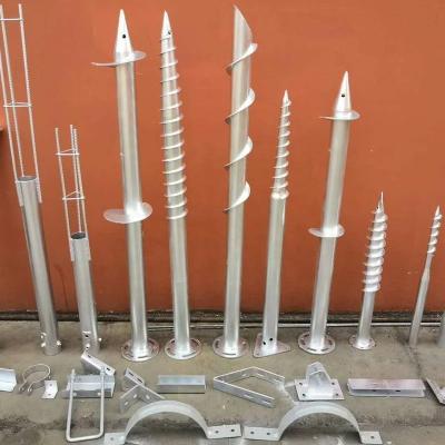 China Steel Anchor Bolt Earth Screw Stacks Installation Spare Screw Stacks For Solar Panel Foundations for sale