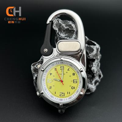 China Wholesale Carabiner Watch Glow in The Dark Clip-on Outdoor Sports Rock Fob Watch for sale