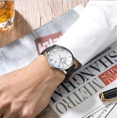 China High Quality Luxury Watch Leather Strap Waterproof Quartz Movement Men Wristwatches for sale