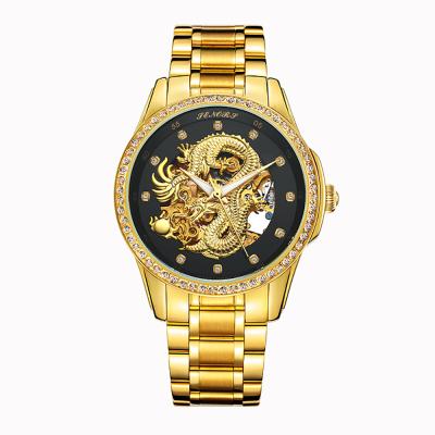 China Wholesale 3D Carving Dial Dragon Waterproof Automatic Mechanical Wristwatches For Men for sale