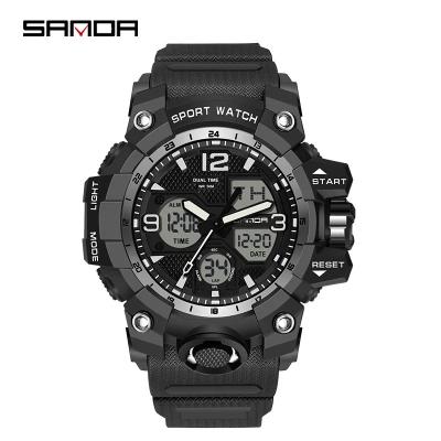 China Sanda Chrome Brand Men Multi-Fuction Digital For Boys 5 ATM Waterproof Sports Watches for sale