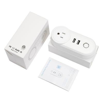 China Residential 2Usb / Multipurpose Works With Amazon Alexa Echo 220V Smart Plug Smart Home Socket for sale