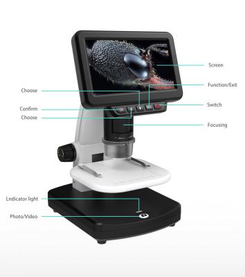 China Digital Microscope With 5 Inch HD LCD Display Electronic Microscope Digital Magnifier YS021 for sale