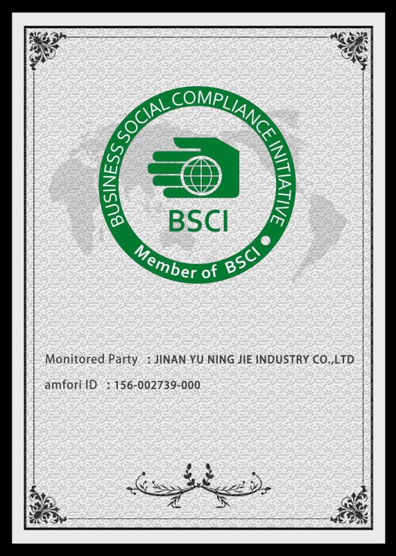 BSCI - Jinan Yu Ning Jie Industry Co., Ltd.