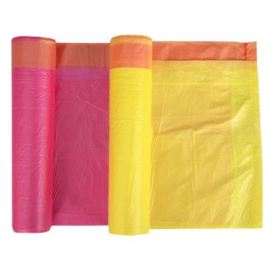 China OEM Large Disposable Garbage Bags With Drawstring Handle Factory Price Recyclable Garbage Bag for sale