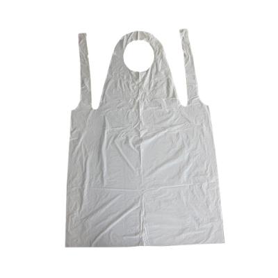 China Disposable Cleaning See Through Plastic With Handle Pastics Disposable Apron for sale