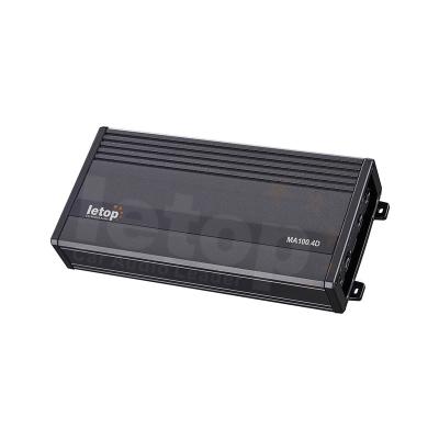 China MINI Black Radiator Power Amplifier 100W Amplifier 4 Channel 213.5*105*40 for sale