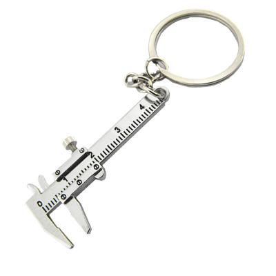 China Creative Decoration Idea Metal Vernier Gauge Key Chain For Girls for sale