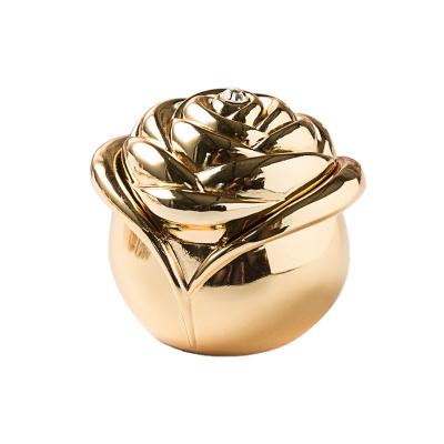 China Decoration Metal Wedding Gifts Rose Ring Box High Quality Jewelry Box for sale