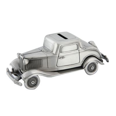 China Retro Decoration Car Tin Piggy Bank Metal Coin Bank for sale