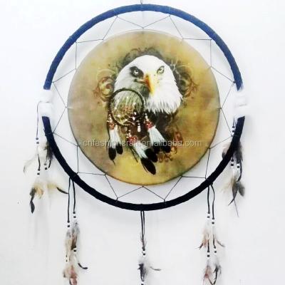 China Rustic Dreamy Wall Hang Decor Feathers Beads Catcher Gift 60cm*60cm for sale