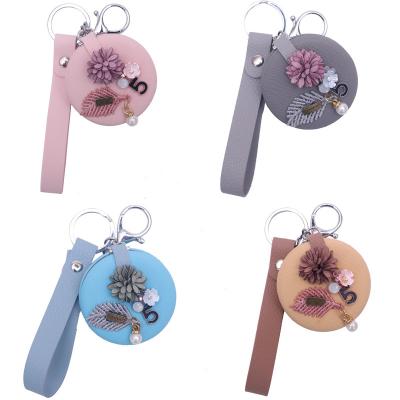 China Personalized Pocket Mirror Keychains For Promotional Handbag Gift Use for sale