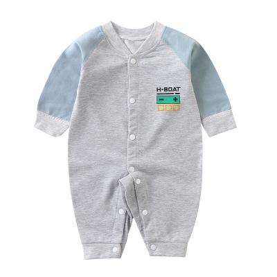 China Newborn baby long sleeves rompers with 100% cotton comfortable and breathable baby clothing jumpsuit new 2023 in stock for sale