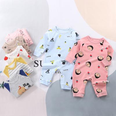 China Long Sleeve Newborn Baby Crawling Romper Kids Pajamas Baby Boys and Girls One-Piece Sleepwear Clothes Summer Slim Romper for sale