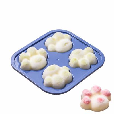 China Reusable Easy Release Silicone Viable Ice Cream Mold Popsicles With Cover Cat Claw Grinder Homemade Popsicle Box Split Cooler for sale