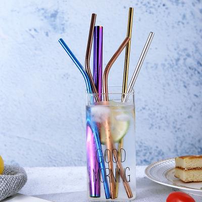 China Stainless Steel Straw Set With Pouch of High Quality Reusable Luxury Lightweight Stainless Metal Straws for sale