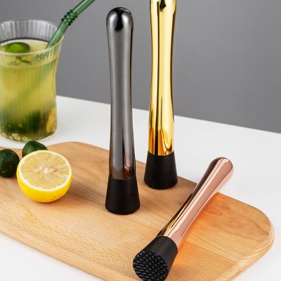 China Viable Bar Tools Thicken Stainless Steel Lemon Fruit Crusher Crushing Stick Ice Cream 304 Stainless Steel Ice Hammer for sale