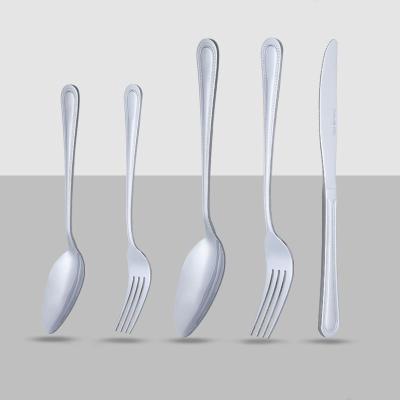 China Viable Hot Sale Restaurant Knife Fork Spoon Silverware Flatware Set Stainless Steel Party Dessert Cutlery Set for sale