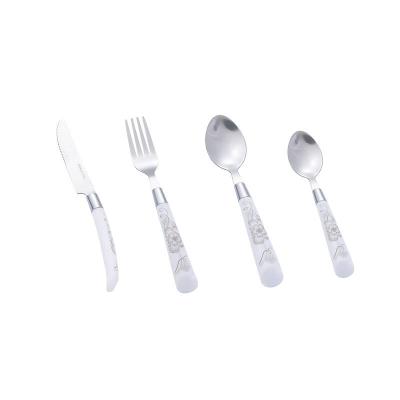 China Hot new viable sales horn handle knife spoon fork flatware sets wholesales sales stainless steel dinnerware siliverware cutlery sets for sale