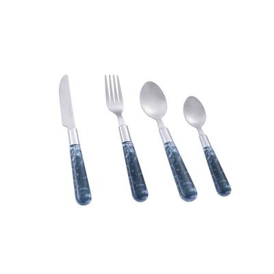 China New Viable Wholesales Wrinkle Handle 410 Stainless Steel Knife Spoon Fork 24PCS Dinnerware Sets Silverware Flatware Sets for sale