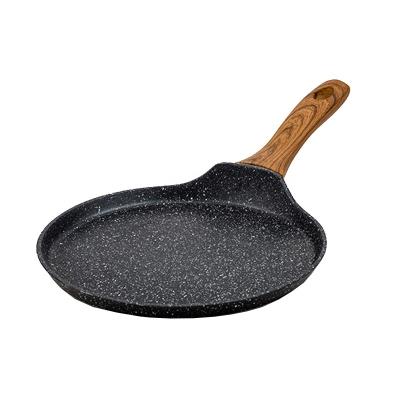 China Europe aluminum forged black marble coating pancake pan maifan for sale